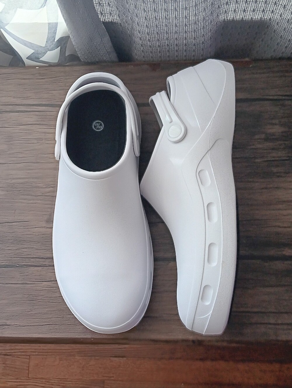 White Slip-On Clogs Shoes